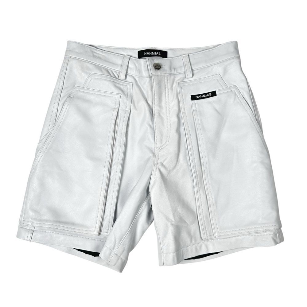 NAHMIAS Men's Leather Layered Carpenter Skater Shorts Size 32 Rare